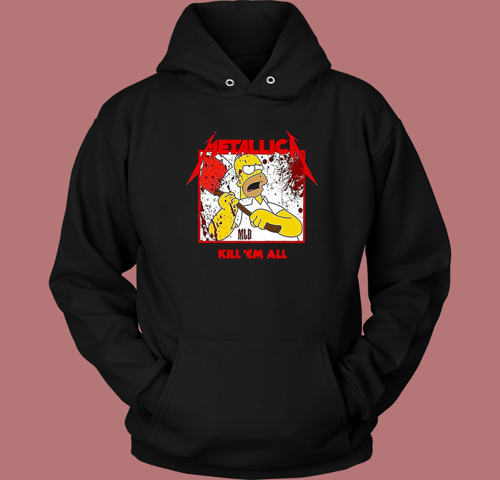 Metallica Homer Kill Em All Hoodie Style Metallica Homer Kill Em All Hoodie Style