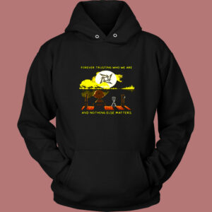 Metallica Snoopy And Charlie Brown Forever Trusting Vintage Hoodie