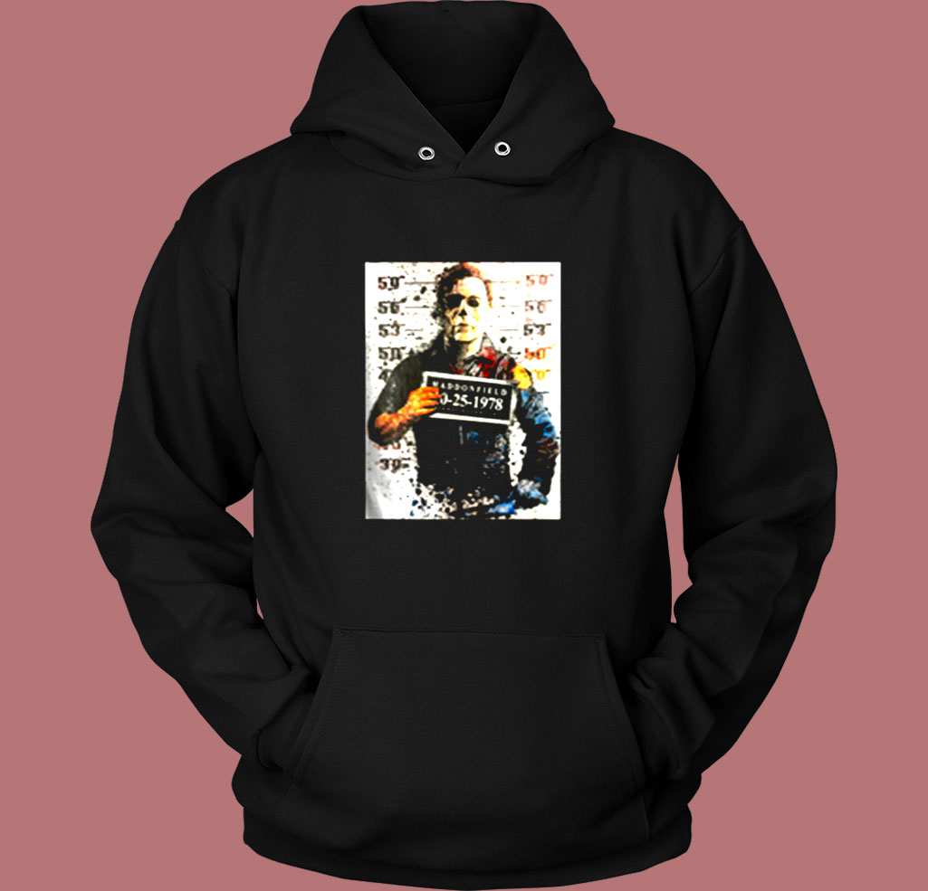 Michael Myers Halloween Mug Shot Vintage Hoodie Michael Myers Halloween Mug Shot Vintage Hoodie