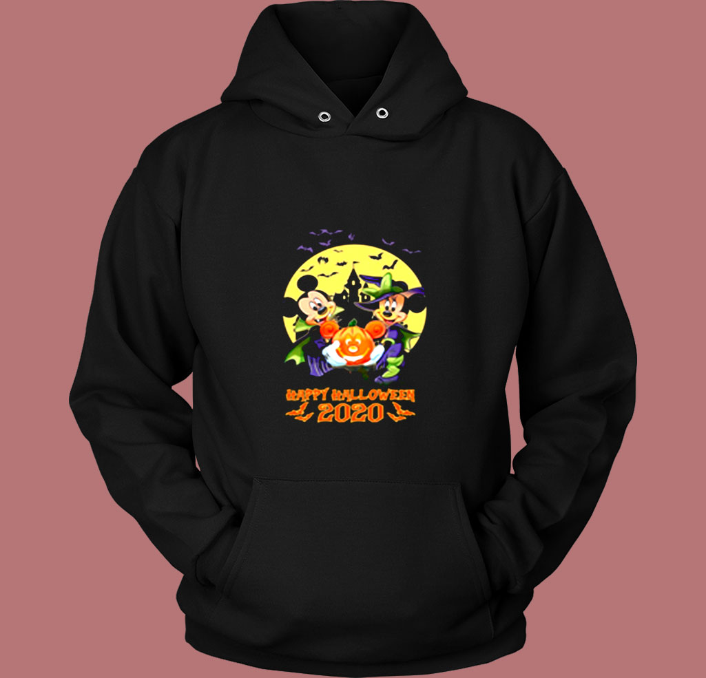Mickey And Minnie Happy Halloween 2020 Vintage Hoodie Mickey And Minnie Happy Halloween 2020 Vintage Hoodie