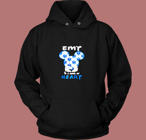 Mickey Mouse Emt Is A Work Of Heart Vintage Hoodie