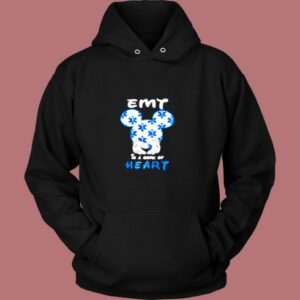 Mickey Mouse Emt Is A Work Of Heart Vintage Hoodie