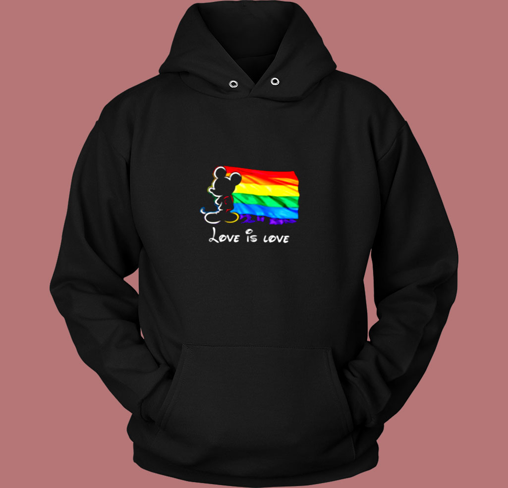 Mickey Mouse Lgbt Pride Love Is Love Vintage Hoodie Mickey Mouse Lgbt Pride Love Is Love Vintage Hoodie