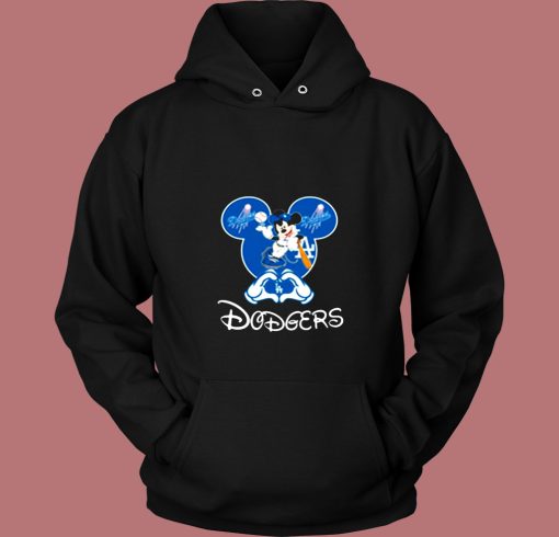 Mickey Mouse Loves Los Angeles Dodgers Vintage Hoodie Mickey Mouse Loves Los Angeles Dodgers Vintage Hoodie