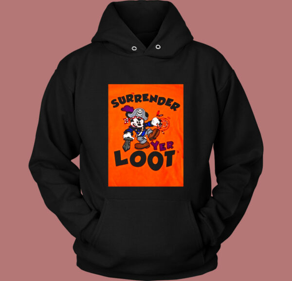 Mickey Mouse Surrender Yer Loot Halloween Vintage Hoodie