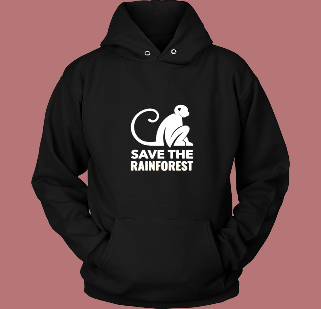 Monkey Save The Rainforest Vintage Hoodie Monkey Save The Rainforest Vintage Hoodie