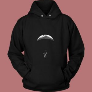 Moon Man Astronaut Space Unisex 80s Hoodie