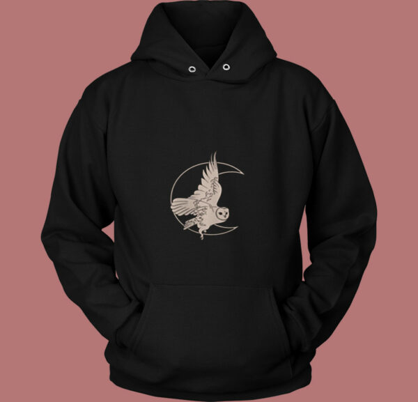 Moon Witch Barn Owl 80s Hoodie