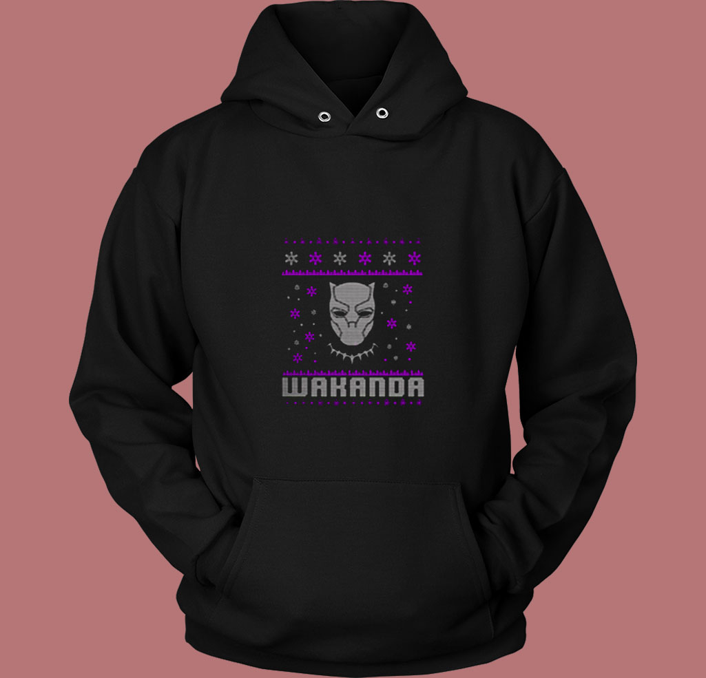 New Black Panther Wakanda Christmas 80s Hoodie New Black Panther Wakanda Christmas 80s Hoodie