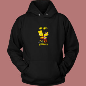 No New Friends Bart Simpson Vintage Hoodie
