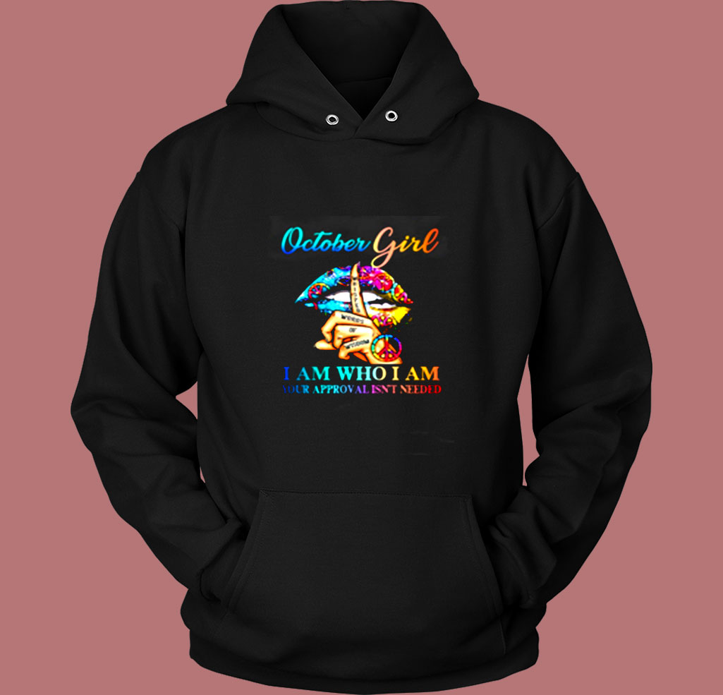 October Girl Hippie Lips Whisper Vintage Hoodie October Girl Hippie Lips Whisper Vintage Hoodie