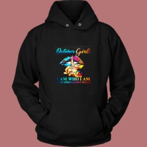 October Girl Hippie Lips Whisper Vintage Hoodie