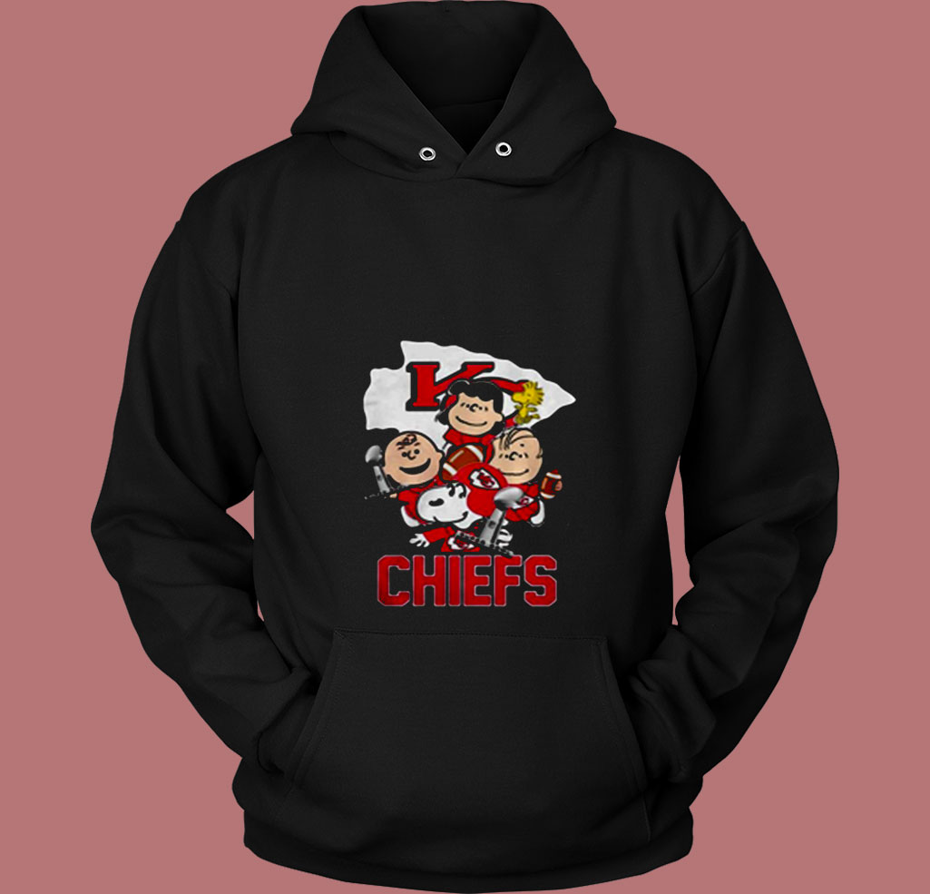 Official Kansas City Chiefs Peanuts 80s Hoodie Official Kansas City Chiefs Peanuts 80s Hoodie
