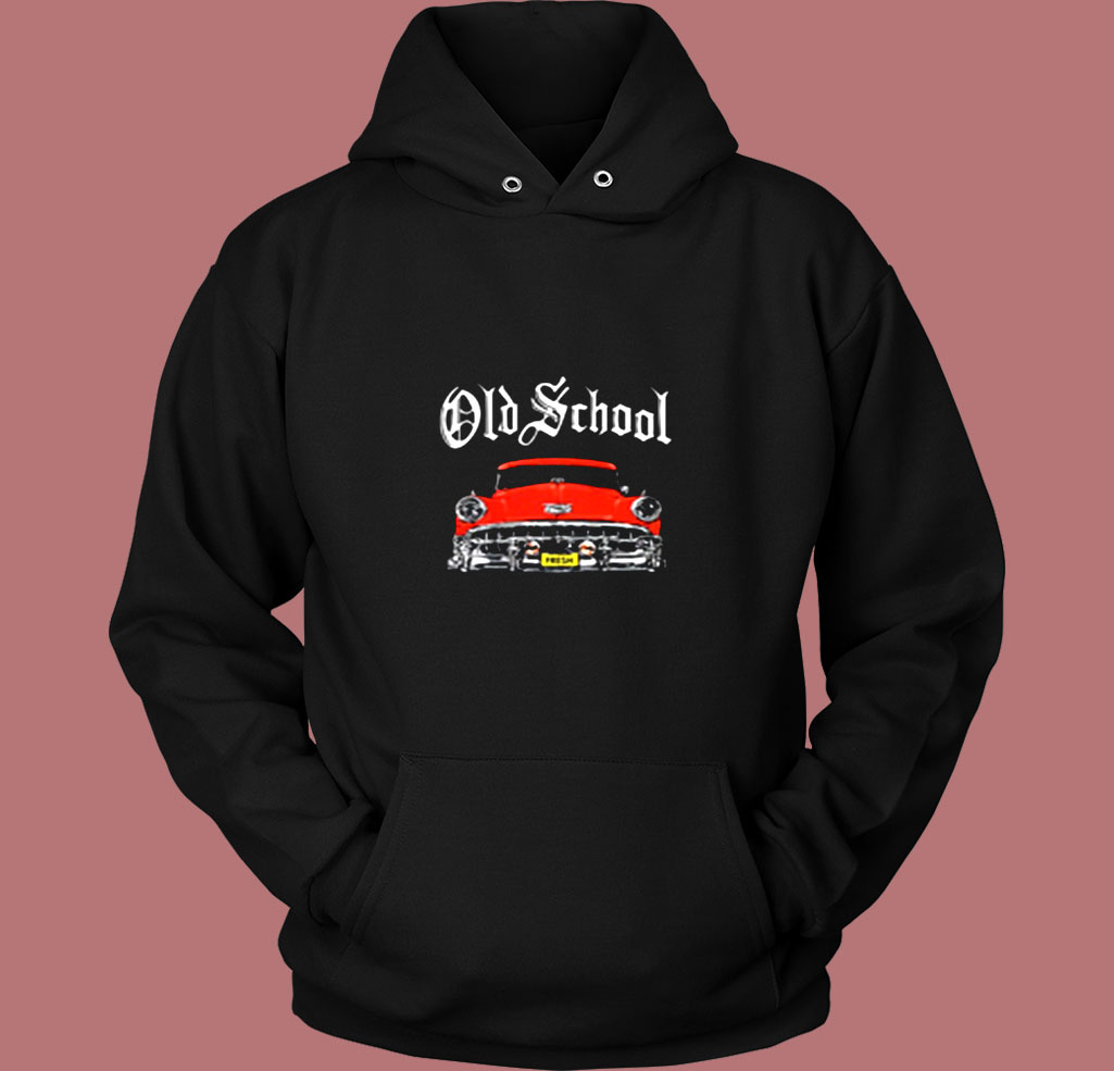 Old School Red Car Vintage Hoodie Old School Red Car Vintage Hoodie