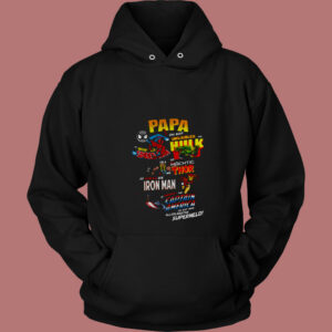 Papa Hulk Spiderman Thor Iron Man Captain America 80s Hoodie