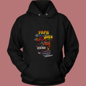 Papa Hulk Spiderman Thor Iron Man Captain America 80s Hoodie