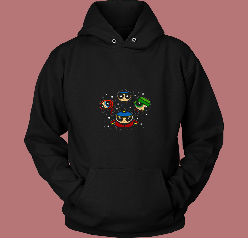 Park Boys South Park X The Powerpuff Girls 80s Hoodie Park Boys South Park X The Powerpuff Girls 80s Hoodie