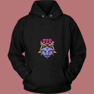 Pastel Goth Hail Satan 80s Hoodie