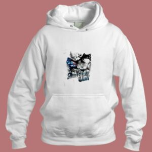 Patriotic Wolf American Flag Aesthetic Hoodie Style