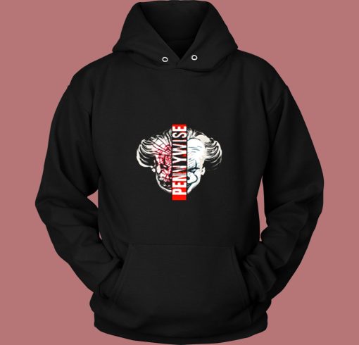 Pennywise Chapter Two Split Face Vintage Hoodie Pennywise Chapter Two Split Face Vintage Hoodie