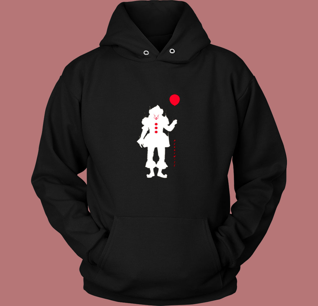 Pennywise With Balloon Halloween Vintage Hoodie Pennywise With Balloon Halloween Vintage Hoodie