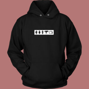 Person Woman Man Camera Tv Cognitive Test Vintage Hoodie