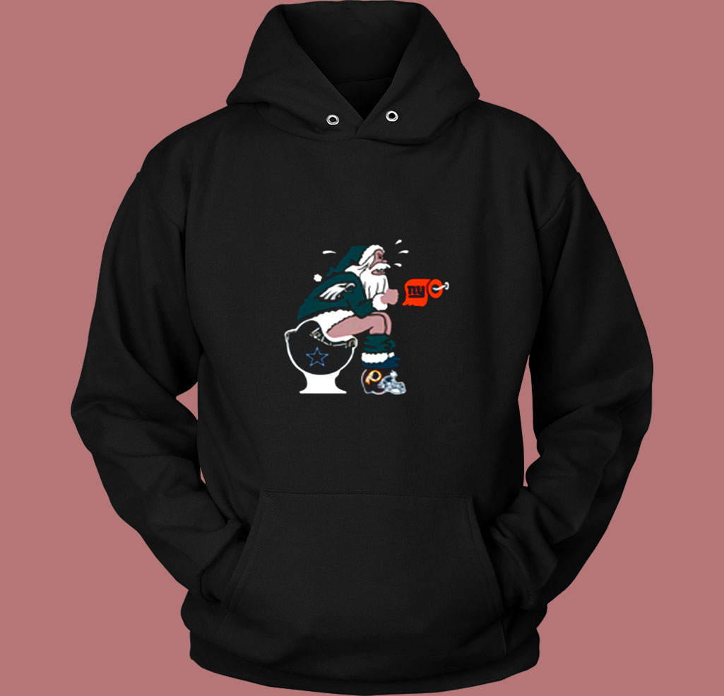 Philadelphia Eagles Santa Dallas Cowboys Toilet Funny Vintage Hoodie Philadelphia Eagles Santa Dallas Cowboys Toilet Funny Vintage Hoodie