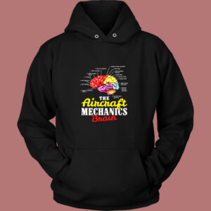 Pilot Airplane Mechanic Brain Vintage Hoodie