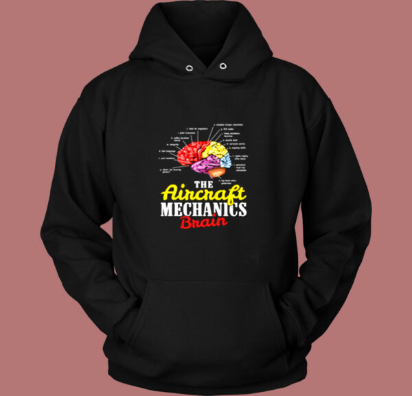 Pilot Airplane Mechanic Brain Vintage Hoodie