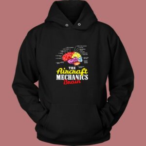 Pilot Airplane Mechanic Brain Vintage Hoodie