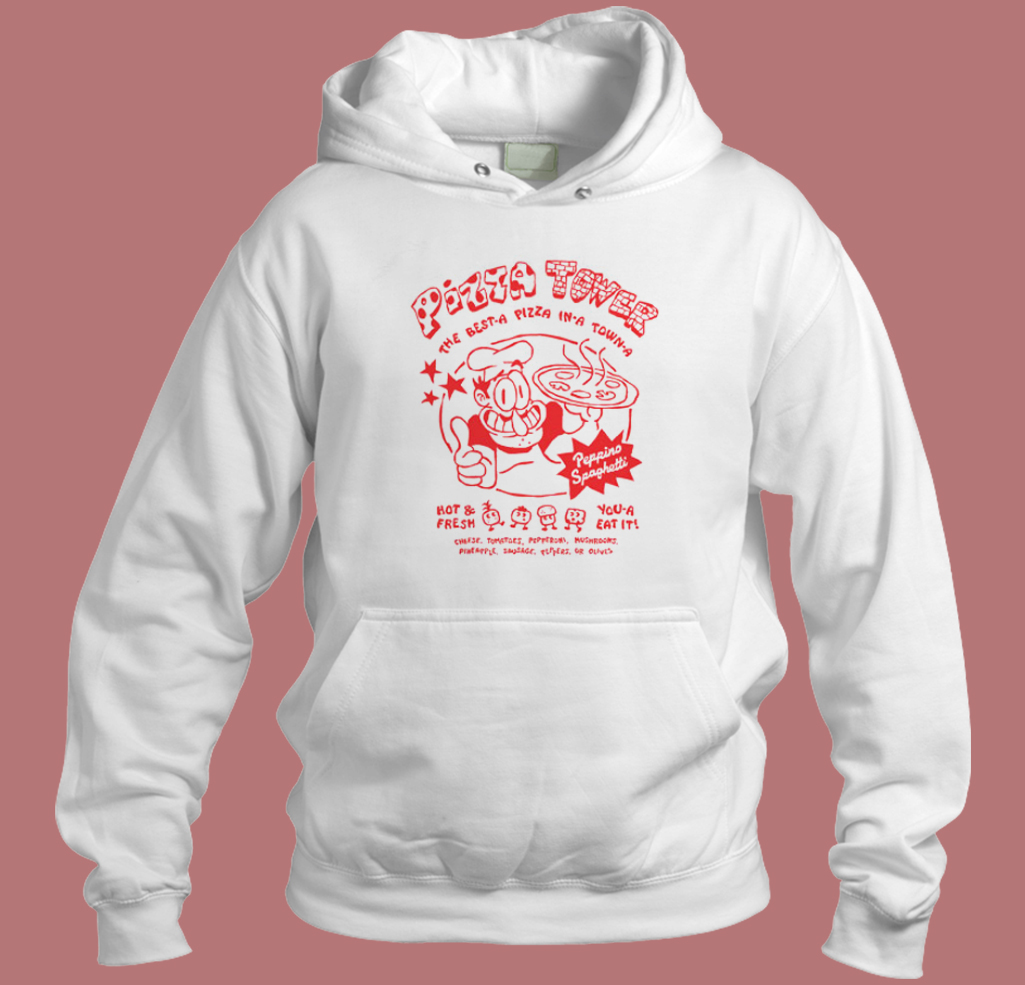 Pizza Tower Peppino Spaghetti Hoodie Style Pizza Tower Peppino Spaghetti Hoodie Style