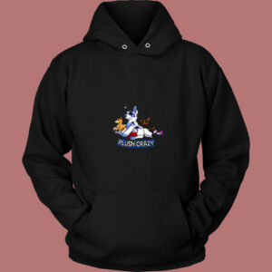 Plush Crazy Rainbow Funny Cartoon 80s Hoodie