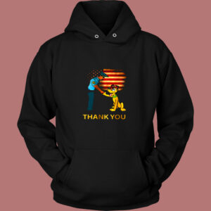 Pluto Cartoon Dog Thank You Usa Police Vintage Hoodie