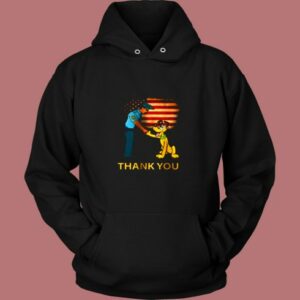 Pluto Cartoon Dog Thank You Usa Police Vintage Hoodie