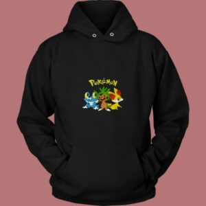 Pokemon Fennekin Chespin Froakie 80s Hoodie