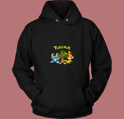 Pokemon Fennekin Chespin Froakie 80s Hoodie Pokemon Fennekin Chespin Froakie 80s Hoodie