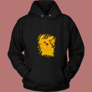 Pokemon Pikachu Brushy Graphic 80s Hoodie