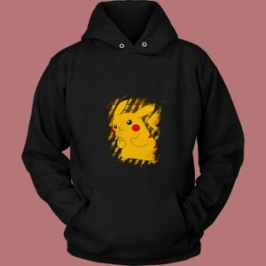 Pokemon Pikachu Brushy Graphic 80s Hoodie