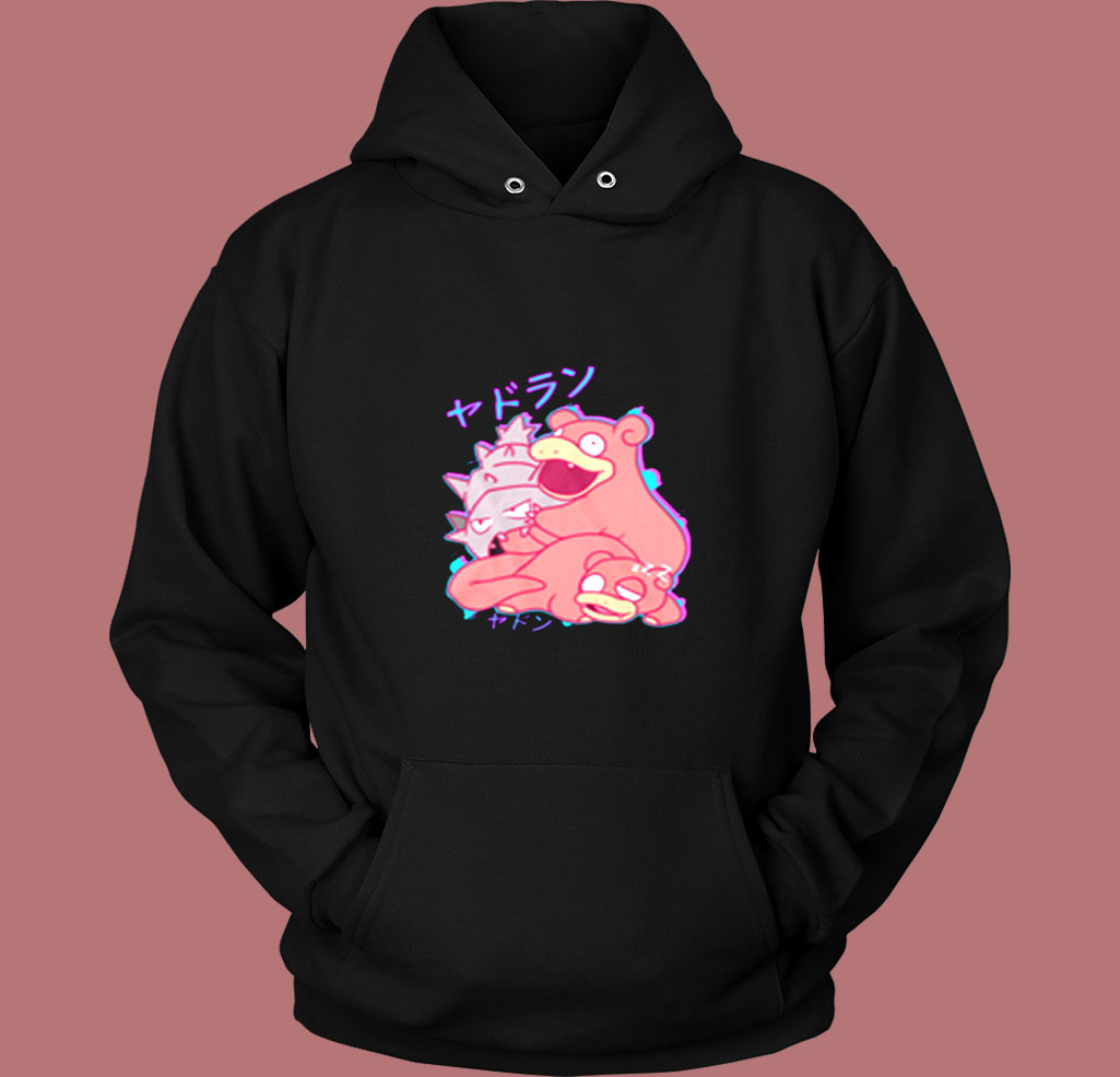 Pokemon Slowpoke And Slowbro Vintage Hoodie Pokemon Slowpoke And Slowbro Vintage Hoodie