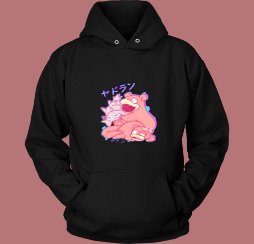 Pokemon Slowpoke And Slowbro Vintage Hoodie Pokemon Slowpoke And Slowbro Vintage Hoodie