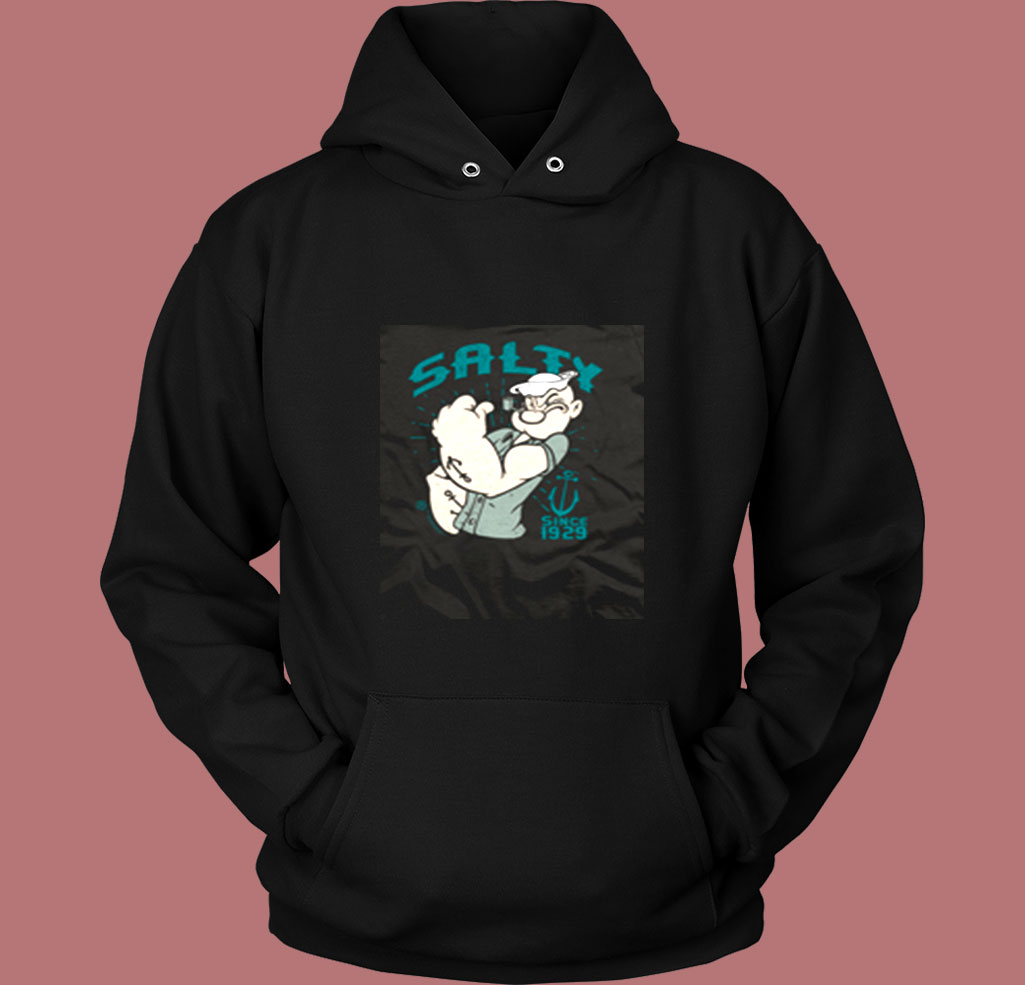 Popeye Salty Since 1929 Vintage Hoodie Popeye Salty Since 1929 Vintage Hoodie