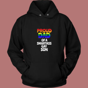 Proud Dad Of A Smartass Son Vintage Hoodie