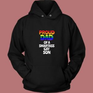 Proud Dad Of A Smartass Son Vintage Hoodie