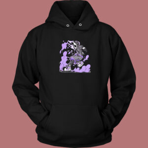Purple Energy Anime Hoodie Style