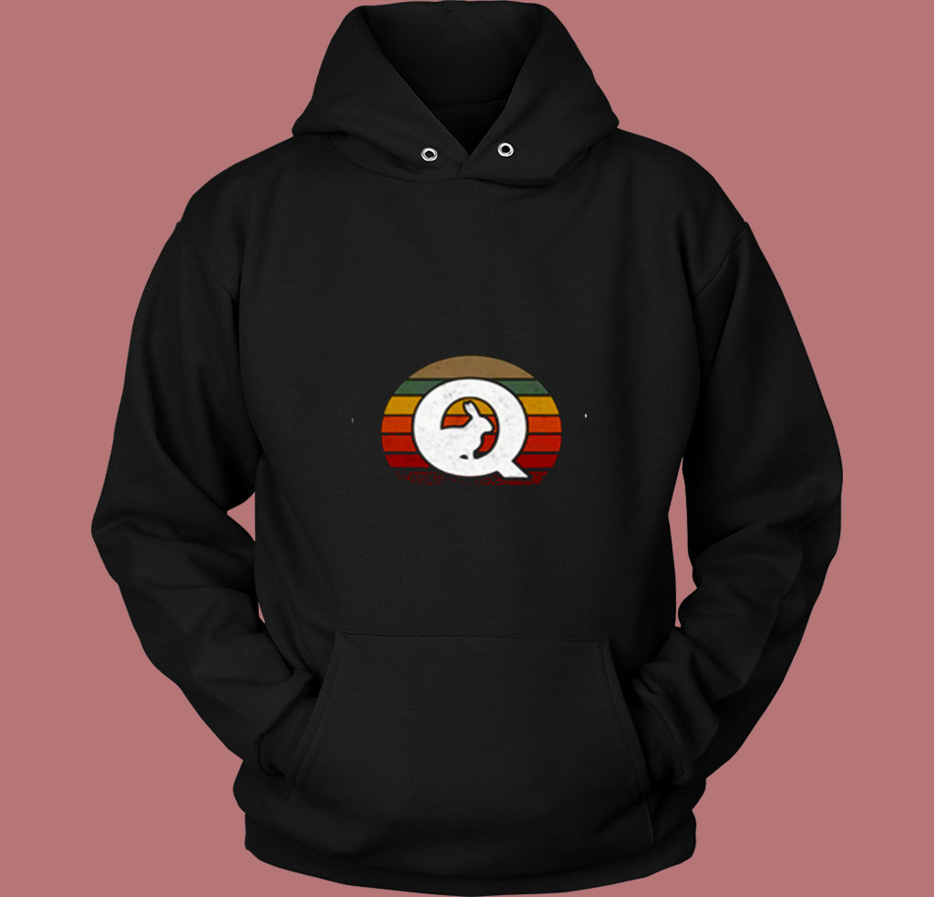 Qanon Conspiracy Rabbit 80s Hoodie Qanon Conspiracy Rabbit 80s Hoodie