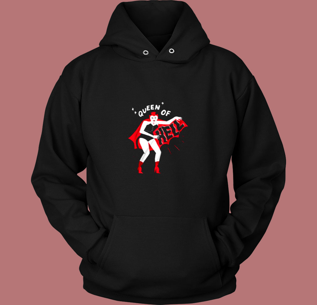 Queen Of Hell Vintage Hoodie Queen Of Hell Vintage Hoodie