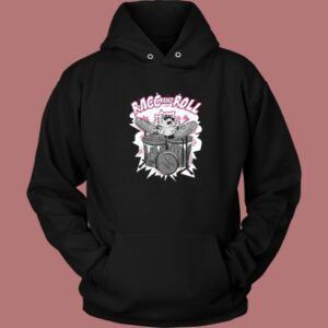 Raccoon Plays Drum Hoodie Style