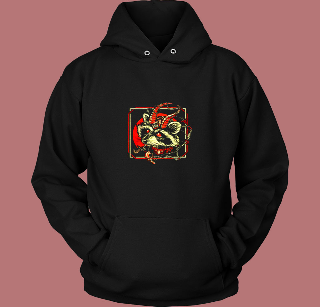 Racoon Gothic Satan Halloween Vintage Hoodie Racoon Gothic Satan Halloween Vintage Hoodie