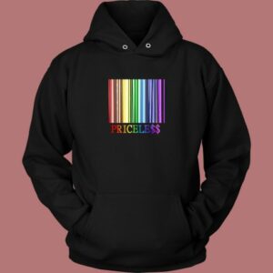 Rainbow Pride Priceless Barcode Hoodie Style