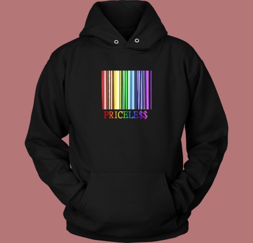 Rainbow Pride Priceless Barcode Hoodie Style Rainbow Pride Priceless Barcode Hoodie Style